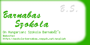 barnabas szokola business card